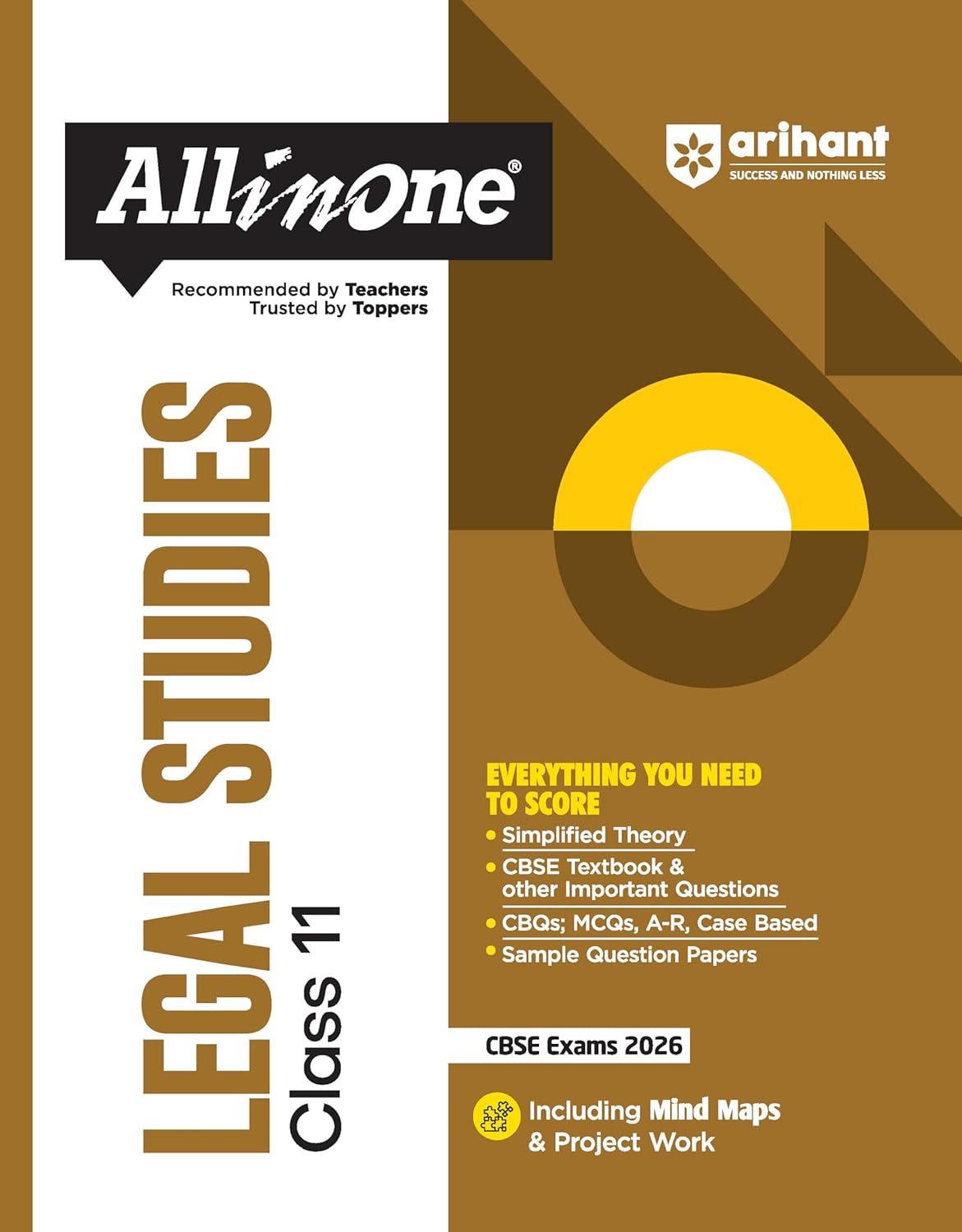 Arihant All in One Legal Studies Class 11 for CBSE Exams 2025-26 | Revised