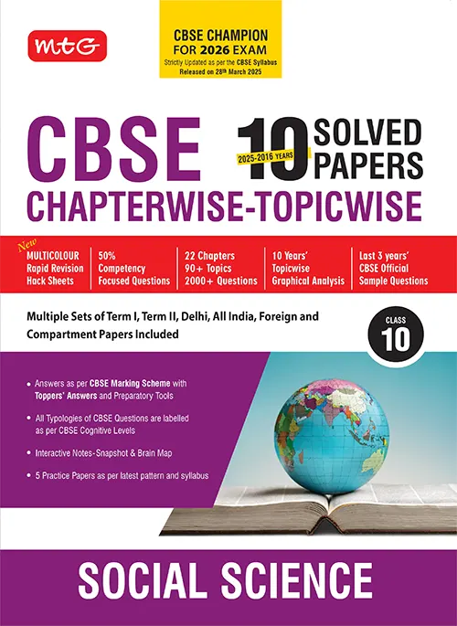 CBSE 10 Years (2025-2016) Chapterwise Topicwise Solved Class 10 Social-Science