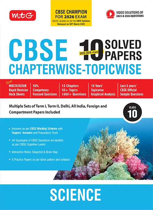 CBSE 10 Years (2025-2016) Chapterwise Topicwise Solved Papers Class 10 Science