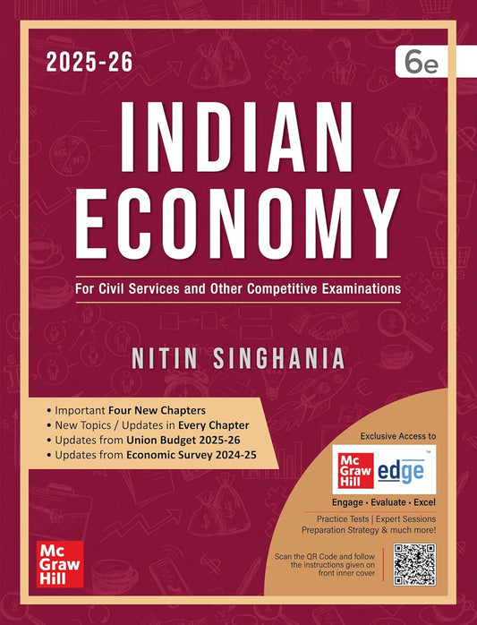 Indian Economy (English) by Nitin Singhania (IAS) for UPSC CSE 2025-26 | 6th ed