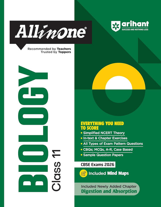 Arihant All in One Biology Class 11 for CBSE Exams 2025-26 | Revised Edition