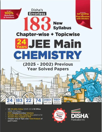 Disha's 183 New Syllabus Chapter-wise & Topic-wise JEE Main Chemistry