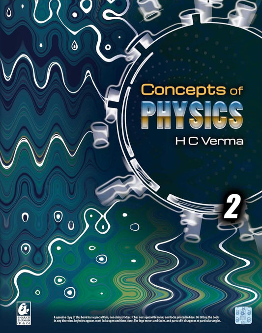 Book cover of 'Concepts of Physics' by H.C. Verma with a blue and green abstract design.