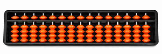 A black rectangular tray containing multiple bright orange silicone or rubber loop pieces arranged in two rows, photographed on a plain white background.