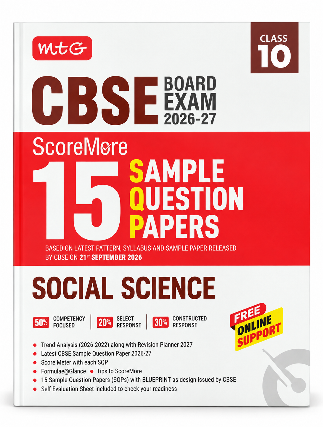 MTG CBSE Class 10 Social Science ScoreMore 15 Sample Question Papers 2026–27