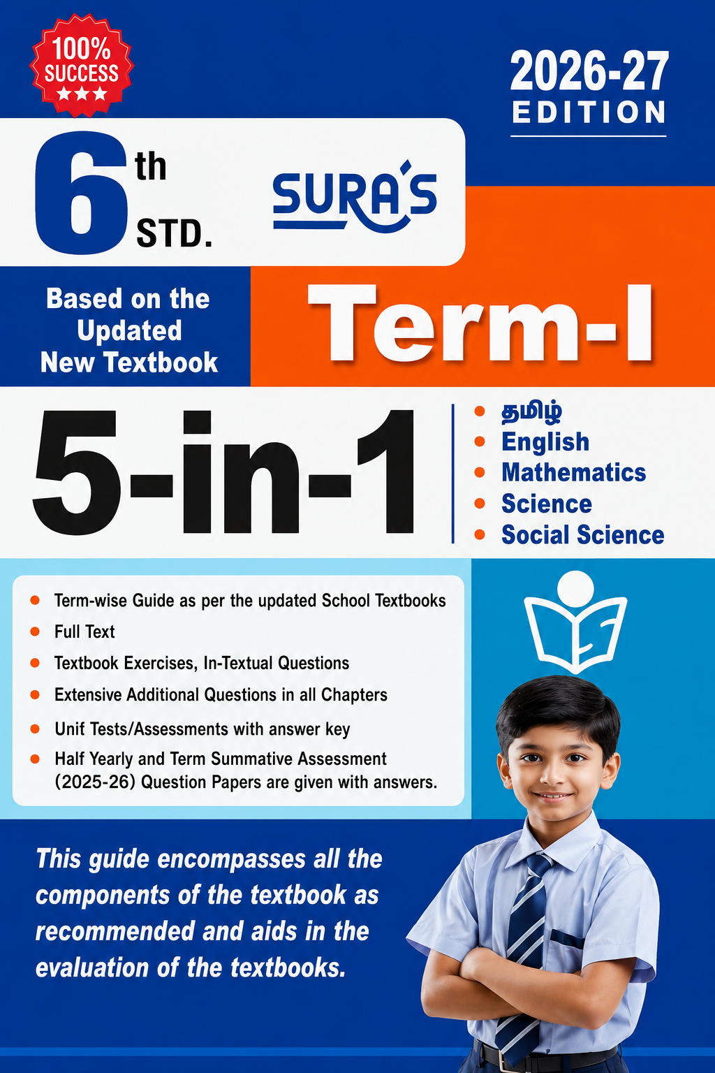 SURA`S 6th Standard Guide 5in1 Term II English Medium 2026-27 Edition