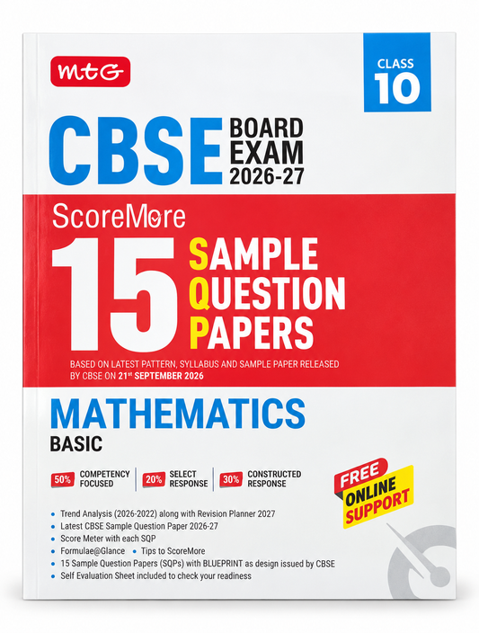 MTG CBSE Class 10 Mathematics Basic ScoreMore 15 Sample Question Papers 2026–27