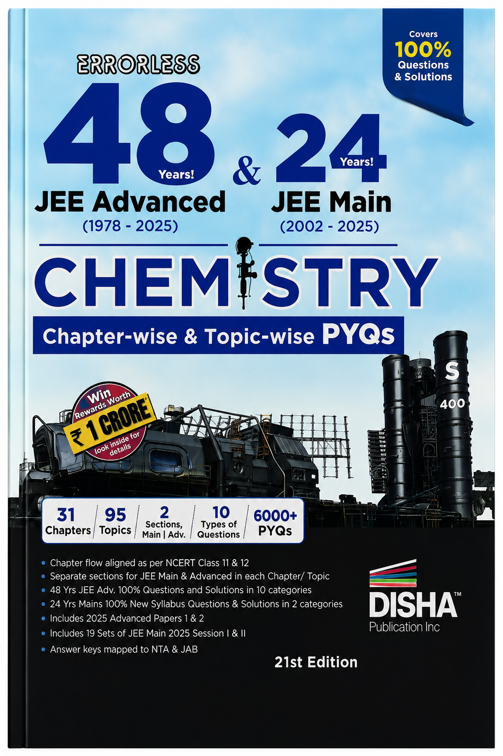 Errorless 48 Years JEE Advanced & 24 Years JEE Main Chemistry | Chapter-wise & Topic-wise PYQs | 21st Edition | Disha Publication
