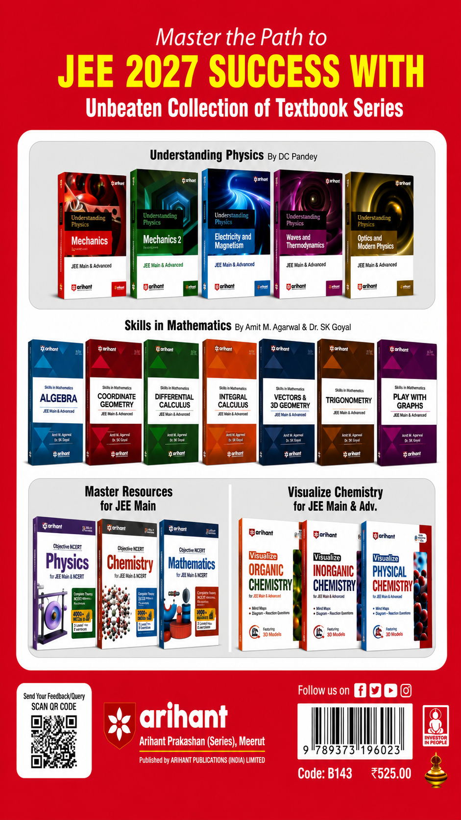 JEE Main & Advanced Electrostatics & Current Electricity | Navigator Series | 2000+ Problems | 3-Level Exercises with PYQs | Arihant