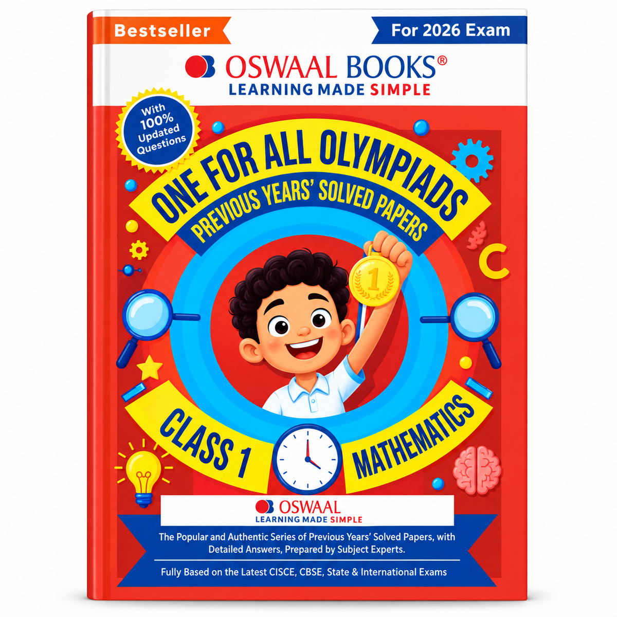 Oswaal One For All Olympiads Class 1 Mathematics – Previous Years’ Solved Papers | 2026 Exam