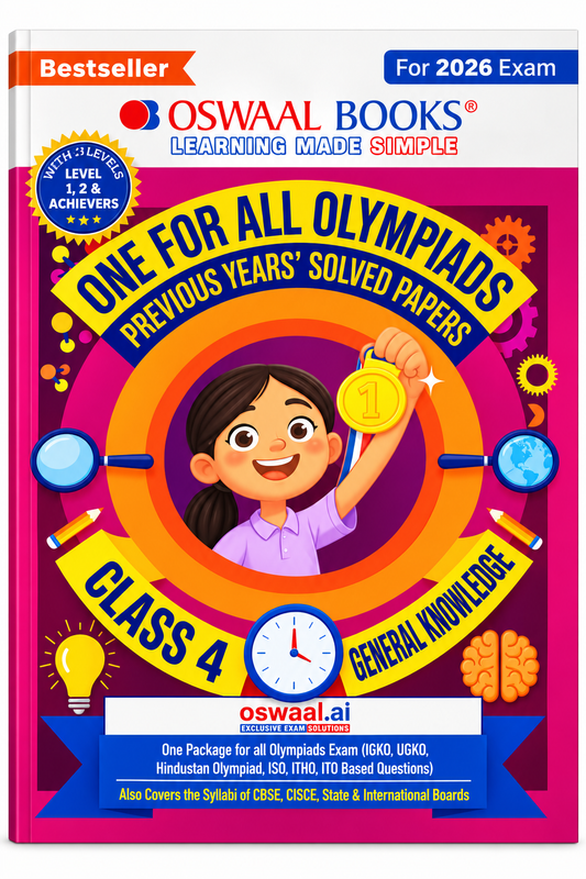 Oswaal Books One for All Olympiads Previous Years' Solved Papers Class 4 General Knowledge | 2026 Exam