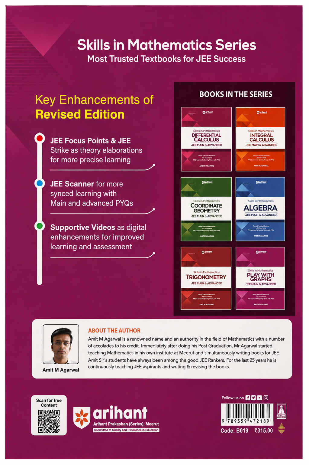 Arihant Skills in Mathematics Play With Graphs for JEE Main & Advanced | Theory & Practice | JEE Focus Points | PYQ Scanners | Amit M Agarwal