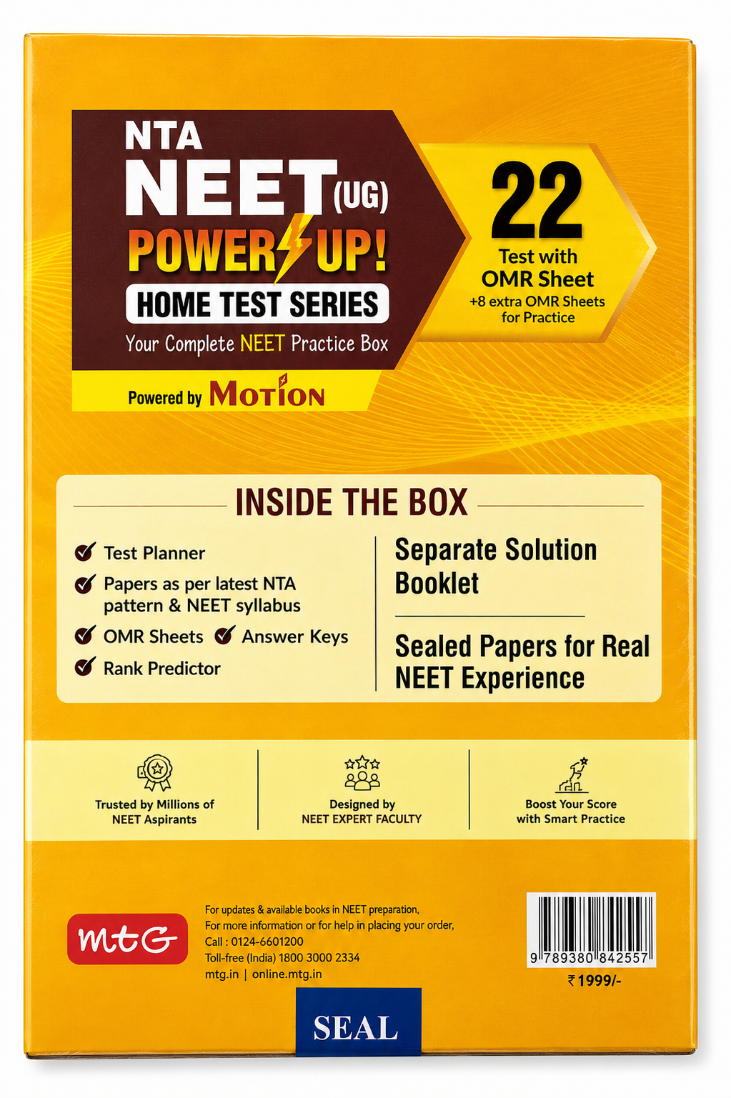 MTG NTA NEET (UG) Power Up! Home Test Series 2026 | 22 Tests with OMR Sheets | 3900+ Questions | NEET Practice Box