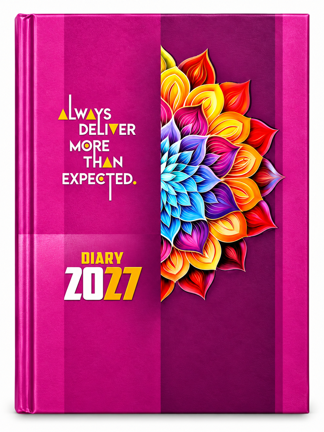 2027 Executive Diary | Premium Pink Floral Design | Motivational Quote Diary