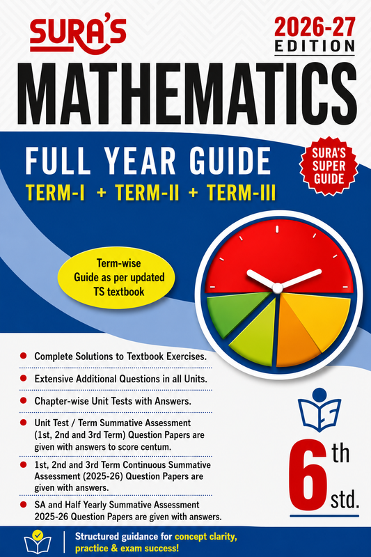 SURA`S 6th Standard Guide Mathematics Full Year Tamil Medium 2026-27 Latest Updated Edition