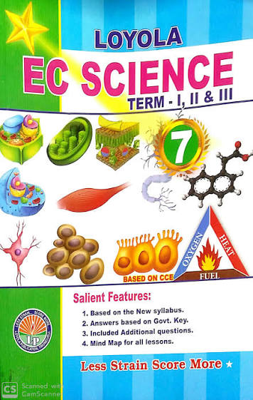 Loyola EC Science textbook cover with various science illustrations and text.