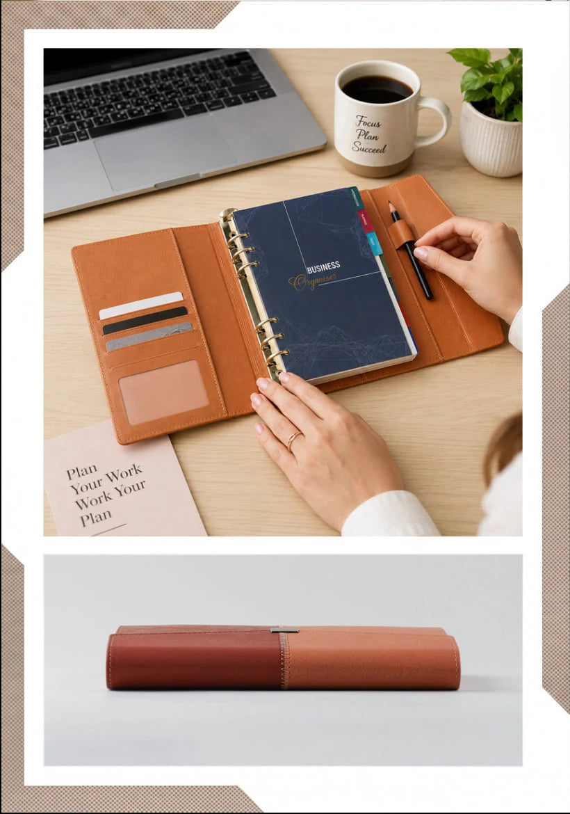 2027 Premium PU Organizer Diary – V-409 | Magnetic Flap Executive Diary
