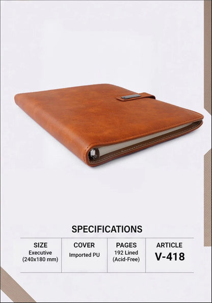 2027 Premium Organizer Executive Diary – V-418 | Customizable Business Organizer