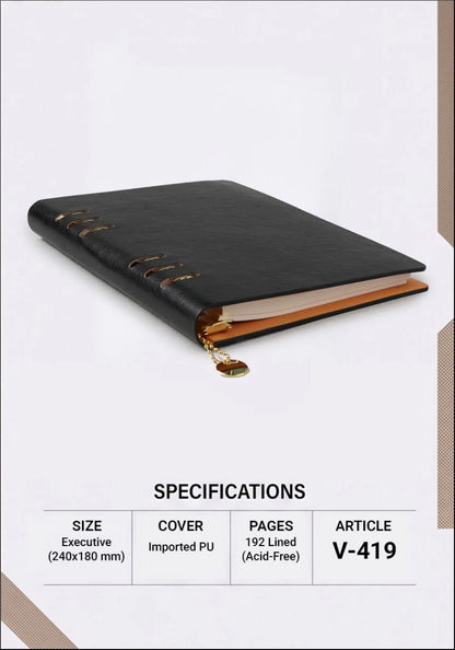 2027 Premium Organizer Executive Diary – V-419 | Customizable Business Organizer