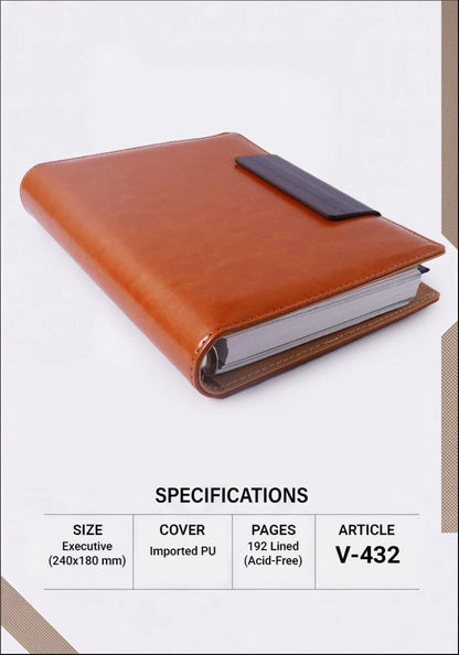 2027 Premium Organizer Diary – V-432 | Customizable Executive Diary
