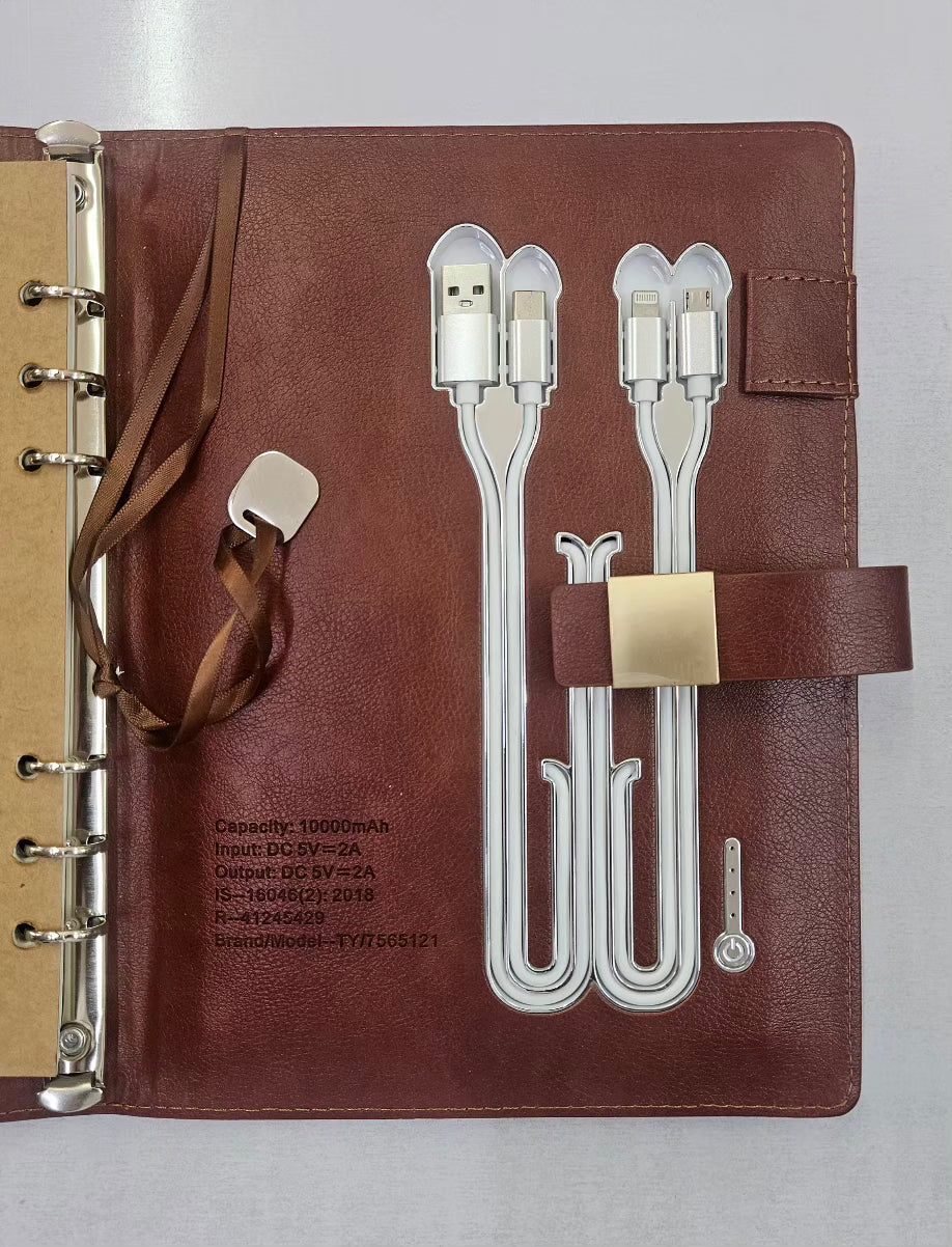 Garnet Powerbank Diary with 10000 mAh battery (Brown)