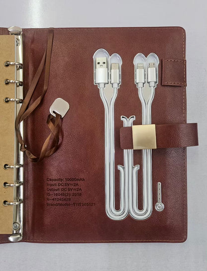 Garnet Powerbank Diary with 10000 mAh battery (Brown)