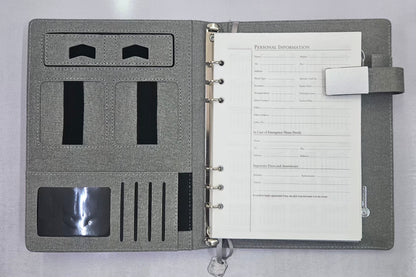 Jasper Powerbank Diary with 8000 mAh and Wireless Charging (Grey)