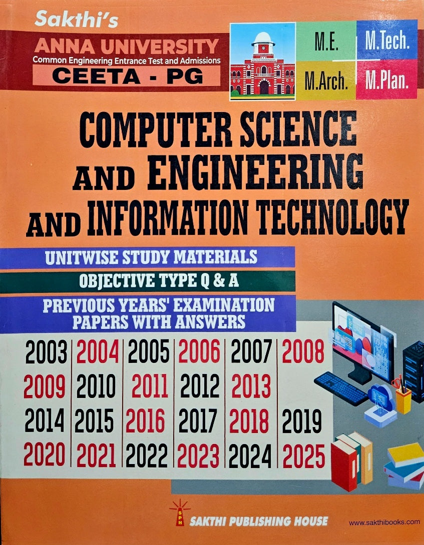 SAKTHI'S CEETA PG COMPUTER SCIENCE & ENGINEERING  Important Objective Type Q&A Previous Year Exam Solved Papers