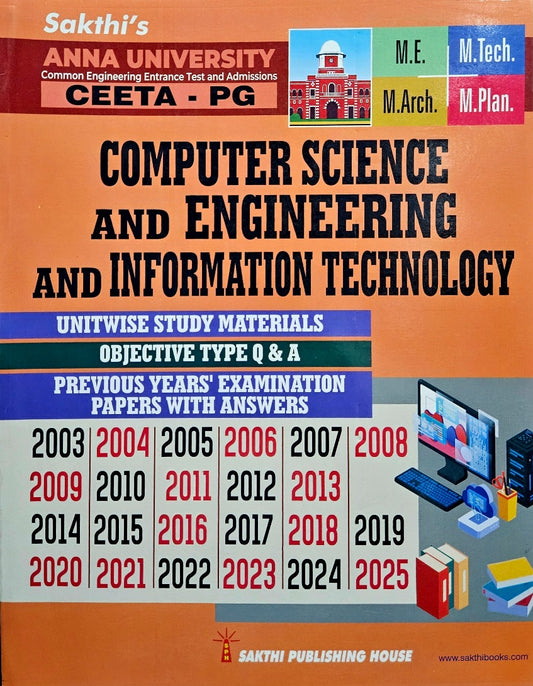 SAKTHI'S CEETA PG COMPUTER SCIENCE & ENGINEERING  Important Objective Type Q&A Previous Year Exam Solved Papers