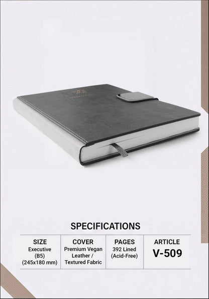 2027 Special Leather Executive Diary – V-509 | Customizable Premium Diary
