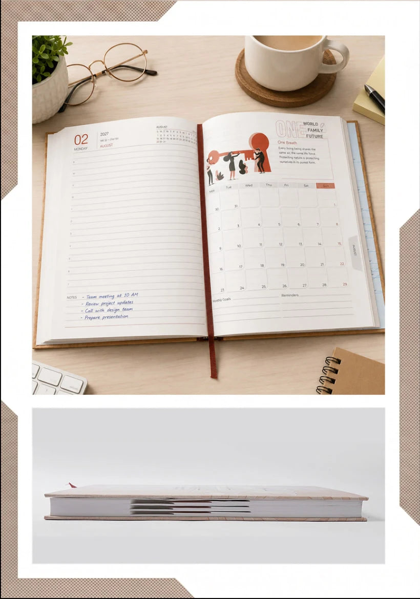2027 Customizable Theme Executive Diary – V-691 | Printed Hard Cover Diary