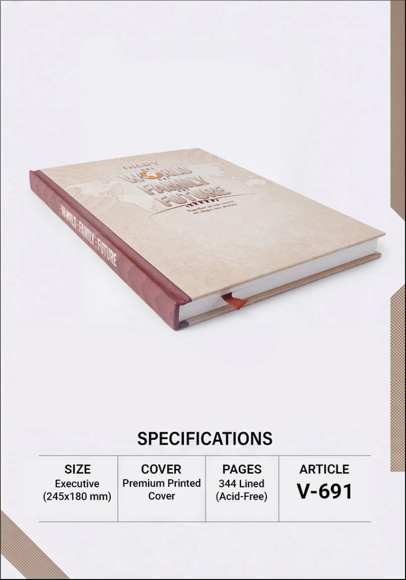 2027 Customizable Theme Executive Diary – V-691 | Printed Hard Cover Diary